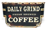Tin Daily Grind Fresh Brewed Coffee Sign