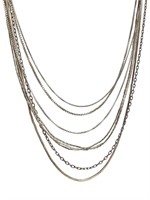6 Sterling Necklaces 19.0g TW