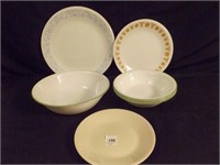 10 pcs Corelle assorted patterns, plates and
