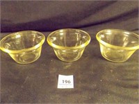 3 Pyrex Custard cups-414
