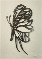 Dark Stain Butterfly Side Profile Wall Art
