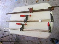 ½" pipe clamp 30", 2- 24" bar clamps