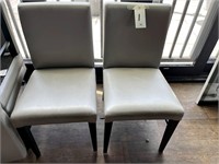 *EACH*MINGJA CREAM LEATHERETTE DINING CHAIRS