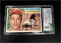 1956 Richie Asburn CSG Grade 5 Baseball Card