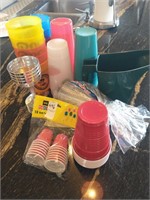 Various Plastic Cups & Pitcher