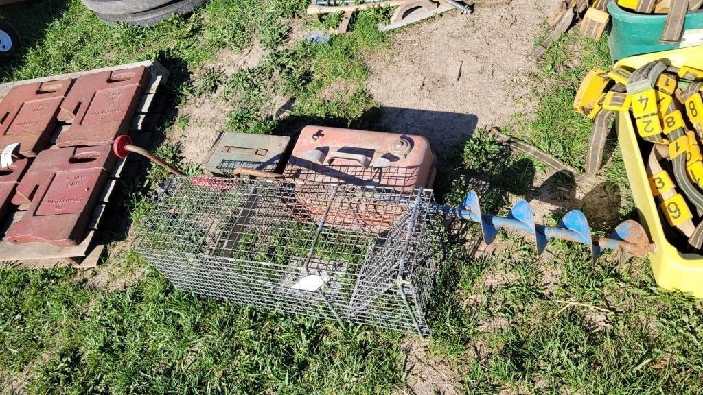 Live Trap, Gas Tank, Ammo Can, Auger