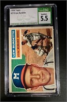 1956 Lew Burdette CSG 5.5 Baseball Card