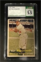 1957 Roy Campenella CSG 5.5 Baseball Card
