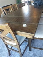 Ashley Bar Height Solid Wood Table & 8 Chairs