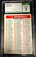 1956 Baseball Checklist CSG 3 Baseball Card