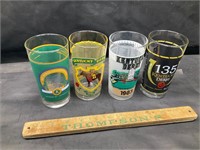 4 Kentucky Derby glasses