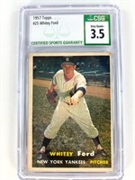 1957 Whitey Ford CSG 3.5 Baseball Card