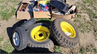 (2) 23x8.5x12 Tires and (2) 4.8x4x8 Tires