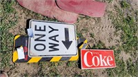 Coke, One Way, Bridge Sign