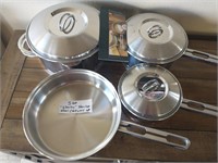 "Sterling" Stainless Steel Cookware - 4pc Set
