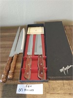 4 Japanese Stainless Steel Knives