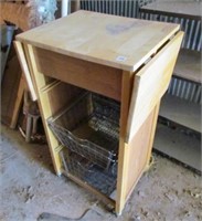 Drop leave kitchen cart, 16" x 19" x 35"