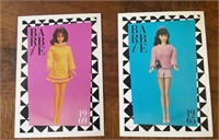 2 Original Barbie 65' & 69' Trading Cards