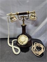 Rosewood French Rotary Dial Phone