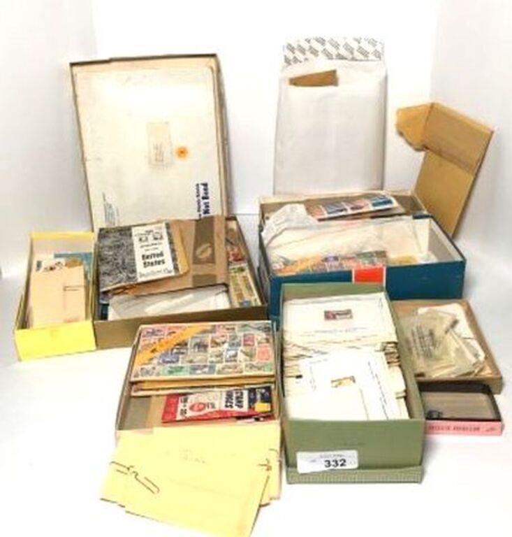 Stamp Collection- Several Shoes Boxes