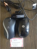 2 Corded Mouse Controls & Logitech Webcam