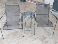 Metal Chairs & Table Set