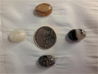 4 Count Assorted Natural Cabochons Lot