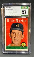 1958 Billy Martin CSG 3 Point 5 Baseball Card