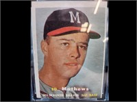 1957 Topps Eddie Mathews CSG 2.5 Baseball Card