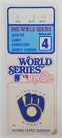 1982 World Series Game 4 Ticket
