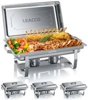 Chafing Dishes Buffet Set, 4 Pack 8qt Stainless St