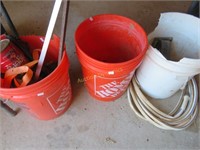 Three  Buckets of Straps, Rod Material and More