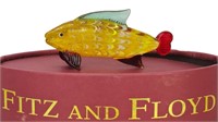 FITZ & FLOYD GLASS MENAGERIE RED TAIL FISH