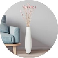 Ceramic White Floor Vase 17.7 Inches Tall Flower