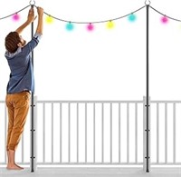 Holiday Styling String Light Poles W/hooks For