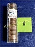 (1) ROLL 1965 LINCOLN PENNIES
