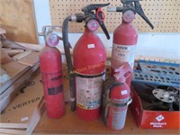 Four Fire Extinguishers, Two Charged
