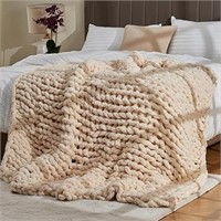 Chunky Knit Soft Throw Blanket
