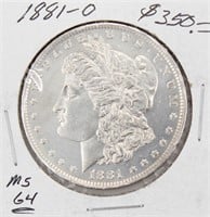 1881-O Morgan Silver Dollar Coin BU