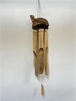 Vintage tiki bamboo & coconut shell wind chime