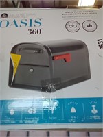 Oasis 360 Black Post Mail Box..