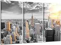 Levvarts Large 3 Piece New York City Canvas Wall