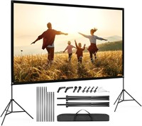 Projector Screen With Stand, 100 Inch Portable