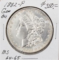 1882-P Morgan Silver Dollar Coin BU