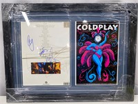 COLDPLAY AUTOGRAPHED FRAMED ART 22X17