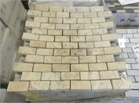 APPROX. 55 SQ. FT. TRAVERTINE MOSAIC TILE