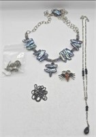 Sterling Silver Jewelry- Necklaces, Spider Brooch