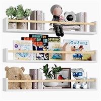 Fixwal Nursery Book Shelves, 23.6 Inch Floating