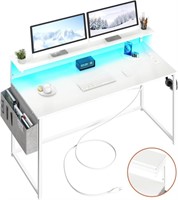 Yoobure Computer Desk With Power Outlets Fast