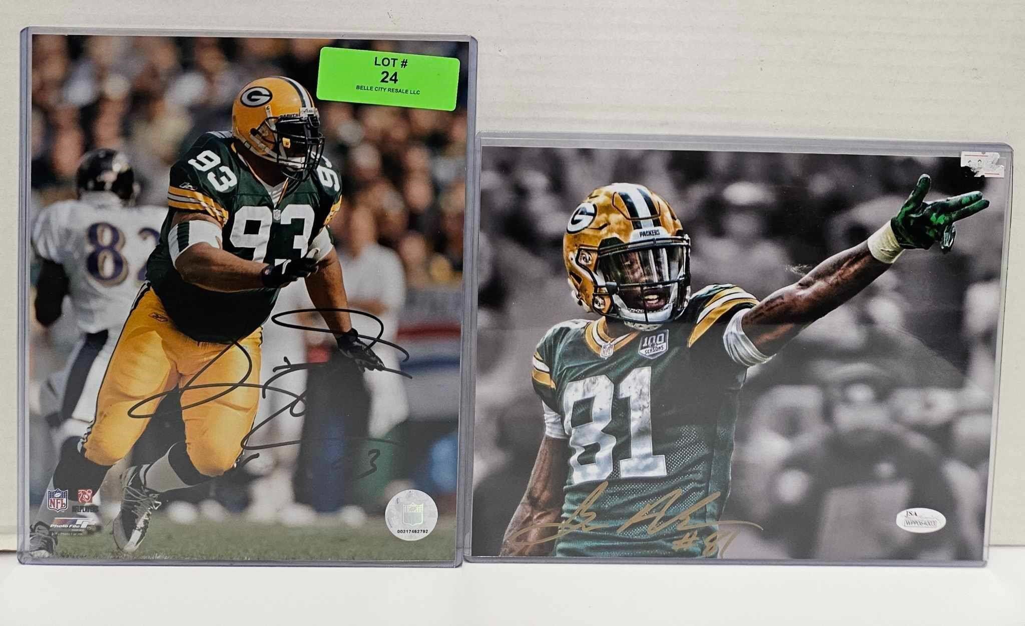 Packers Gilbert Brown Geronimo Allison Signed Pics